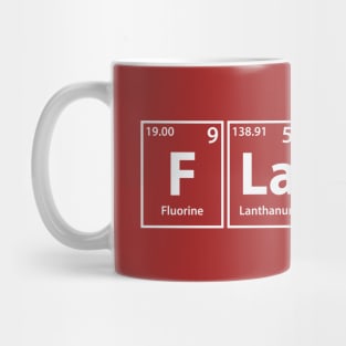 Flaky (F-La-K-Y) Periodic Elements Spelling Mug